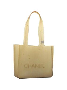 CHANEL Tote Bag Rubber Clear CC